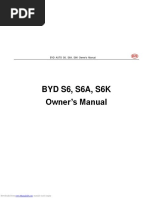 Byd S6, S6A, S6K Owner's Manual