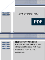 Starting HTML