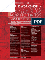 1st PHD Student Workshop in Economics and Business Administration 15june2018