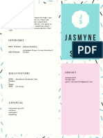 Pastel Pink and Blue Modern Resume