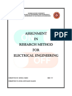 Assignment IN Research Method FOR Electrical Engineering