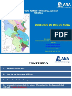 Derechos de Uso de Agua Minas