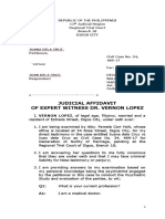 Judicial Affidavit of Expert Witness Dr. Vernon Lopez