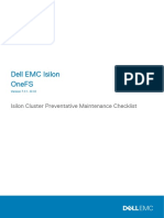 Isilon Cluster Preventative Maintenance Checklist