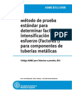 Factor de Intensificación de Esfuerzos ASME 31.3