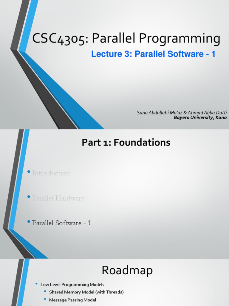 Foundations of Parallel Programming | PDF | Thread (Computing ...