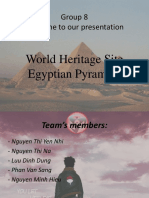 Group 8 Welcome To Our Presentation: World Heritage Site Egyptian Pyramids