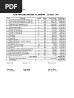 RAB Penambahan Instalasi Pipa Loading CPO