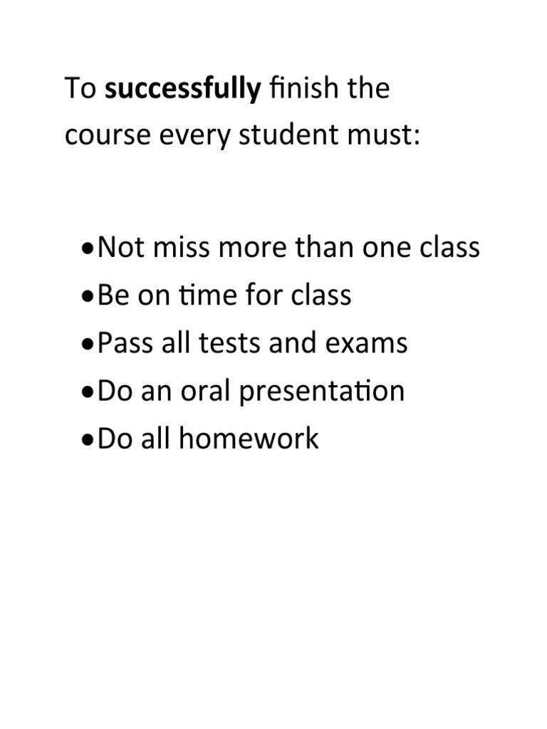 Course Requirements | PDF