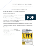 Apostila UFPI Assistente em Administração PDF 2019