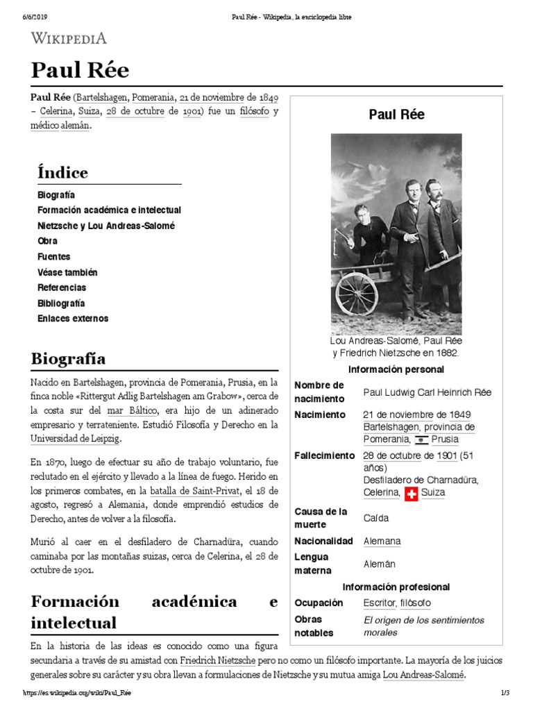 Paul Rée | PDF | Teorías filosóficas | Science