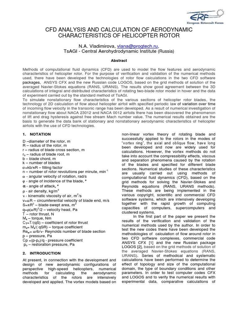 CFD Analysis and Calculation of Aerodynamic Helicopter PDF | PDF ...