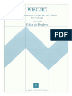 Folha de Registo WISC III PDF