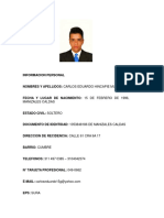 HOJA DE VIDA PERFIL Empresarial. Numeros