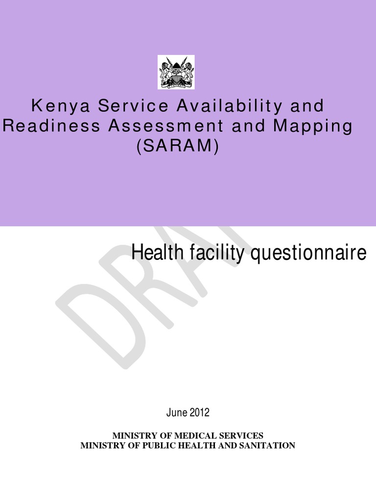 Kenya Facility Readiness Assessment 2012 | PDF | Physical Therapy ...