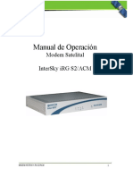 Manual de Operación. Modem Satelital. InterSky Irg S2 - ACM. MODEM INTERSKY Irg S2 - ACM