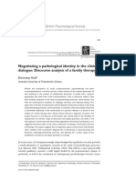 Negotiating A Pathological Identity in The Clinical Dialogue Discourse Analysis of A Family Therapy