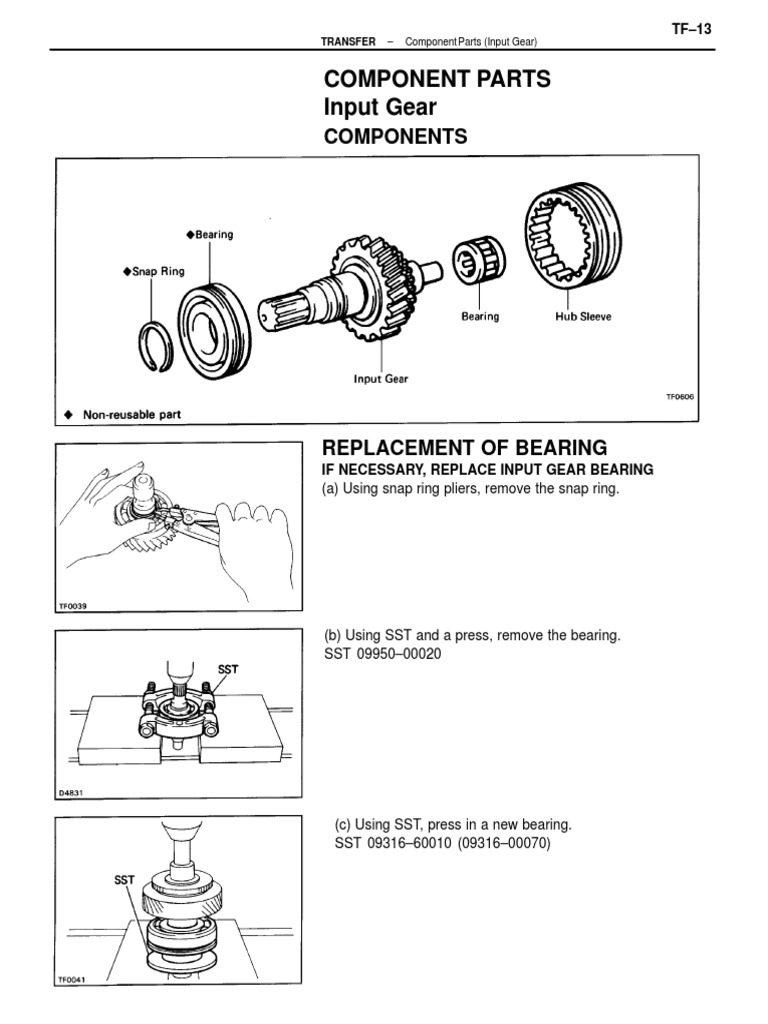 Input Gear Bearing Replacement Guide | PDF