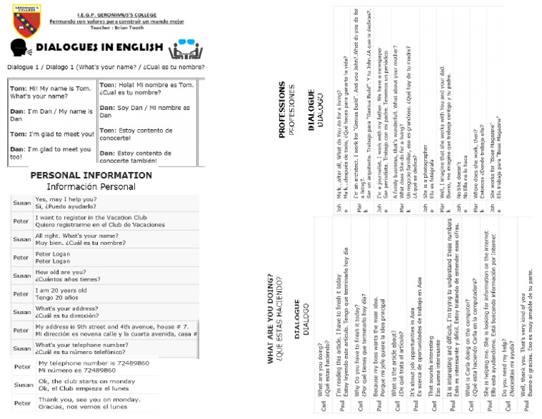English Dialogue Practice Guide | PDF