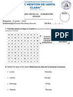 Examen Mensual de Ingles