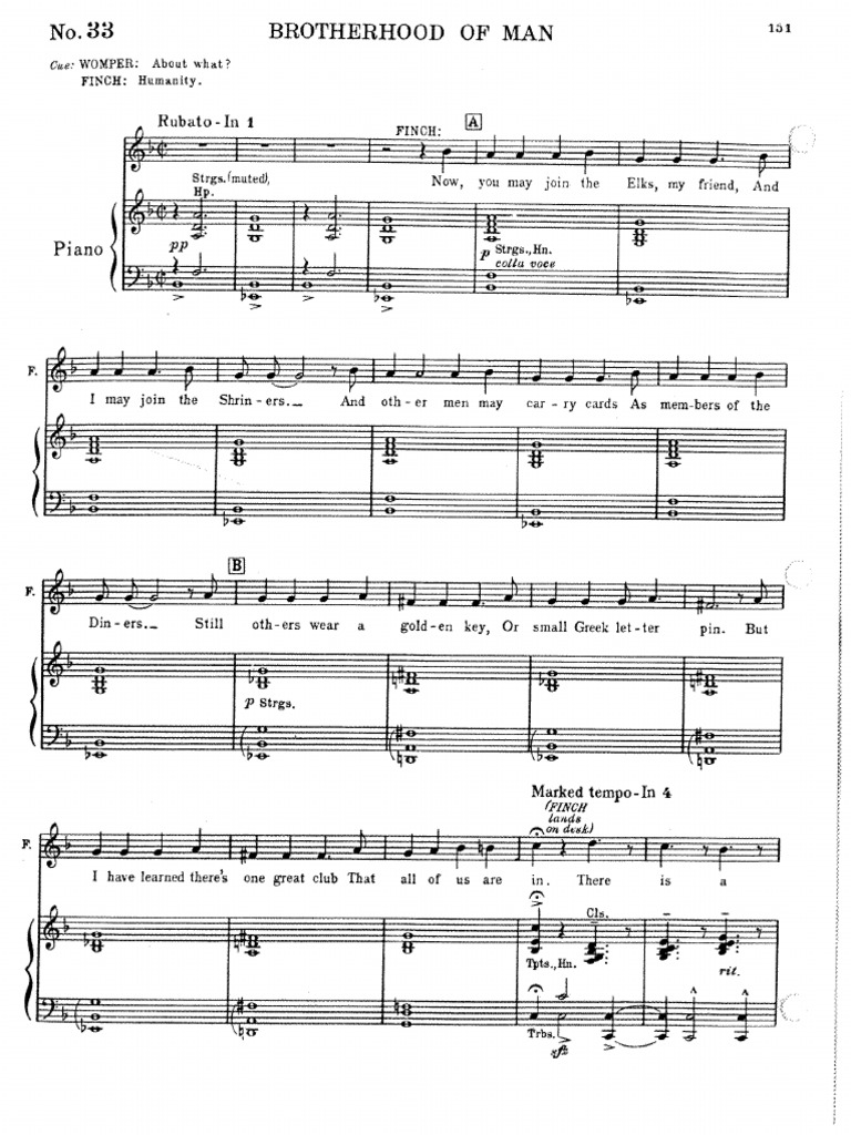 261080571 Brotherhood Of Man Sheet Music Pdf