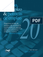 Empleo, Desempleo y Políticas de Empleo