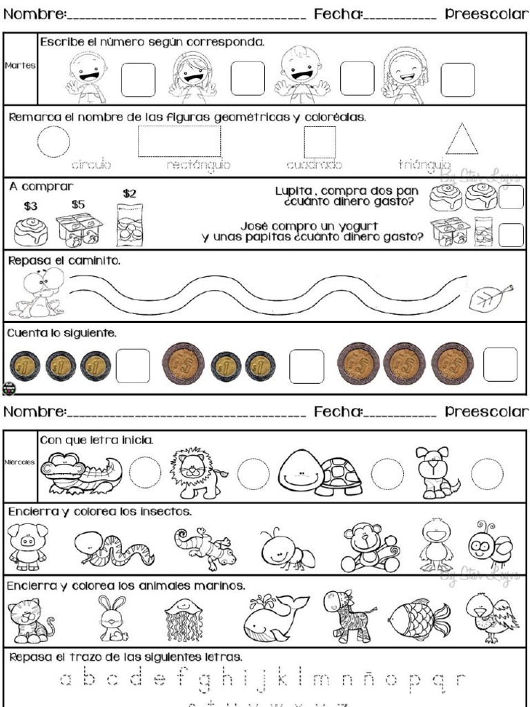 Cuaderno de Repaso para Preescolar e Infantil Parte2 | PDF