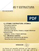 Átomos y estructura atómica: modelos históricos