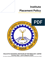 Institute Placement Policy-MNIT