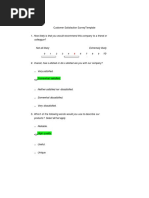 Customer Satisfaction Survey Template: Colleague?