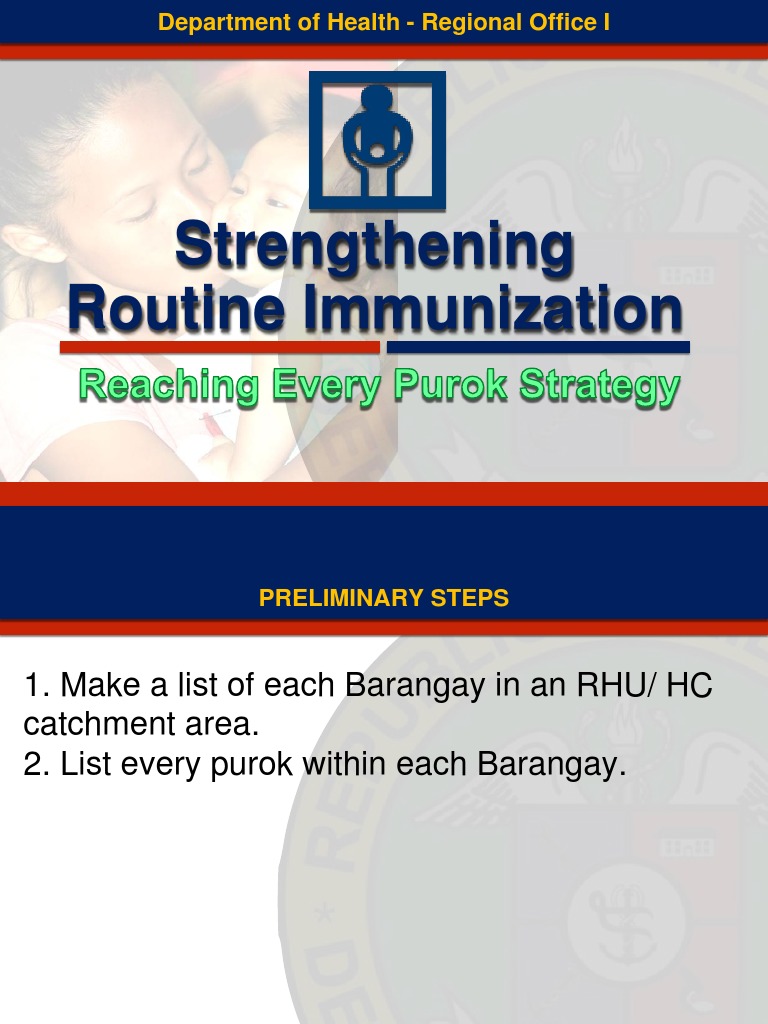 Purok-Based Immunization Strategy Guide | PDF | Vaccines | Dose ...