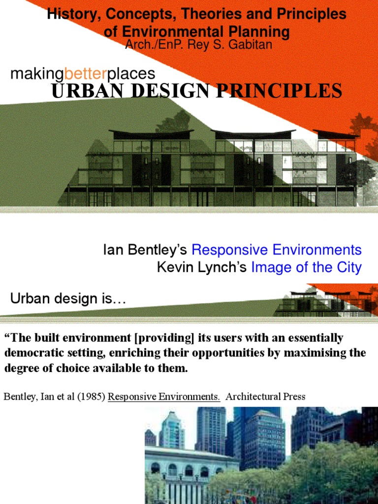 Urban Design Principles by Ian Bentley | PDF | Urban Design | Street