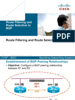Route Filtering and Route Selection in BGP