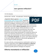 ¿Imprimir Dinero Genera Inflación[1]