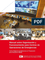 Organizacion y Funcionamiento de Centros de Operacion de Emergencias