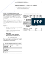 Rectificadores de Media Onda y Onda Completa en Diodos