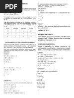 EXPRESSÕES ALGÉBRICAS