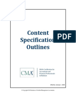 2020 CMA Content Specification Outlines