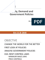 Supply, Demand and Government Policies: BA LLB 2018 BA LLB 2018