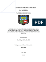 Estudio de la variación espacio-temporal de la comunidad vegetal de las Lomas de Carabayllo