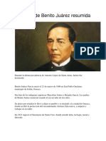 Biografía de Benito Juárez Resumida