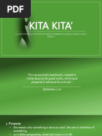 Kita Kita': (Understanding The Interconnection Between Purpose, Mission and A Vision)