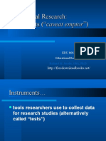 Educational Research: Instruments (" ")