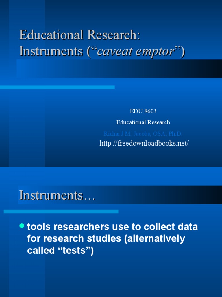 what is a research instrument brainly