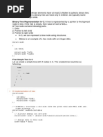 Binary Tree:: First Simple Tree in C