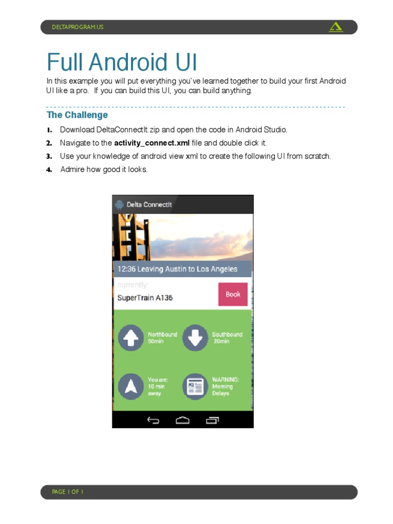 Build a Complete Android UI Guide | PDF | Computers | Technology ...