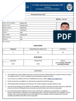 Provisional Score Card: Registration No