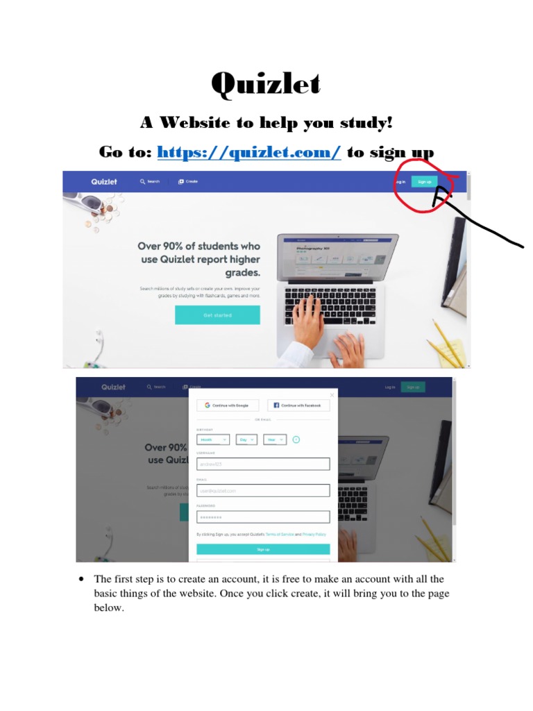 Quizlet A site To Help You Study! Go To To Sign Up PDF