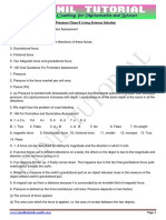 8th Force and Pressure Living Science Answer