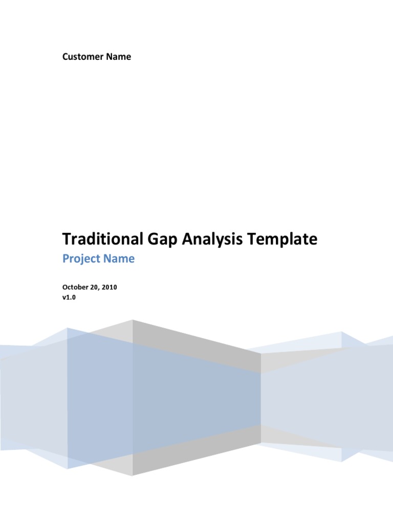 Traditional Gap Analysis Template | PDF | Document | Scope (Computer ...